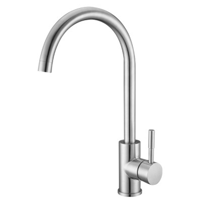 Single handle hot and cold stainless steel lead-free kitchen faucet