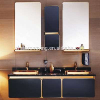 LK6506 stainless steel bathroom cabinet Vanity combo with mirror